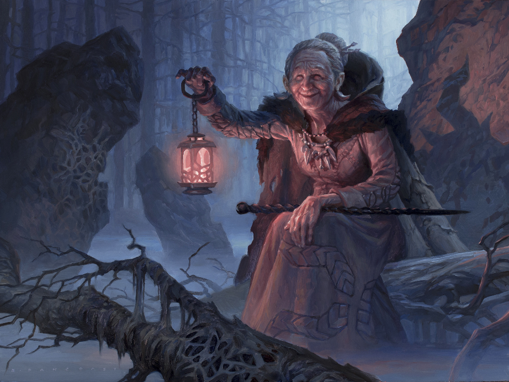 Бабушка яга в лесной чаще