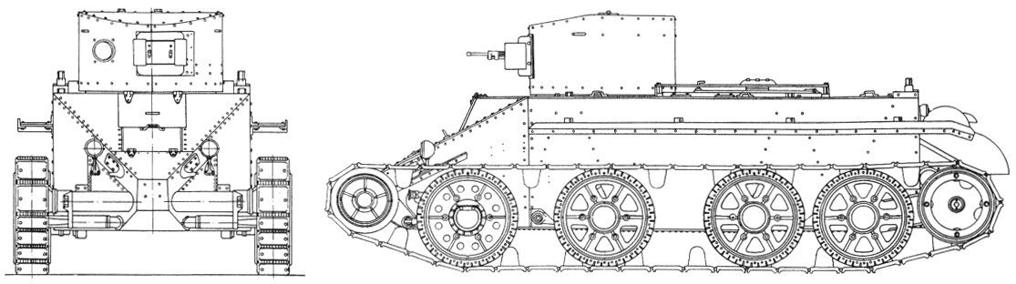 Чертеж БТ-2