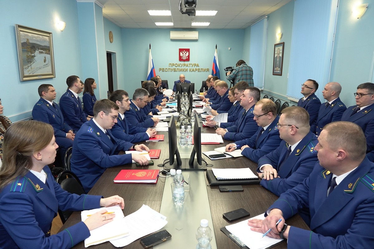    Коллегия в прокуратуре Карелии по итогам работы за 2024 год. Фото: «Республика»/Максим Смирнов