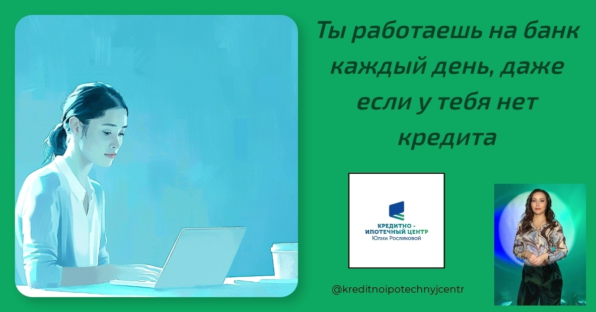    ты-работаешь-на-банк-каждый-день-даже-если-у-тебя-нет-кредита Юлия Сергеевна Рослякова