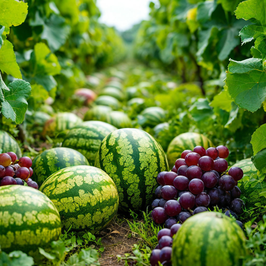 Арбузы, дыни, виноград