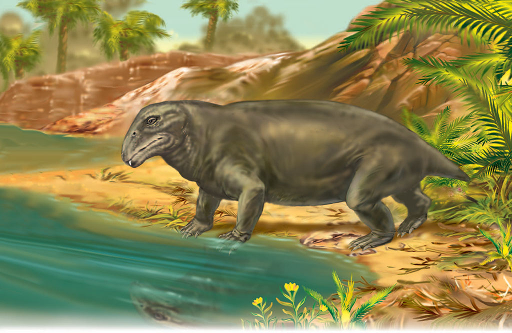 Странная реконструкция листрозавра.