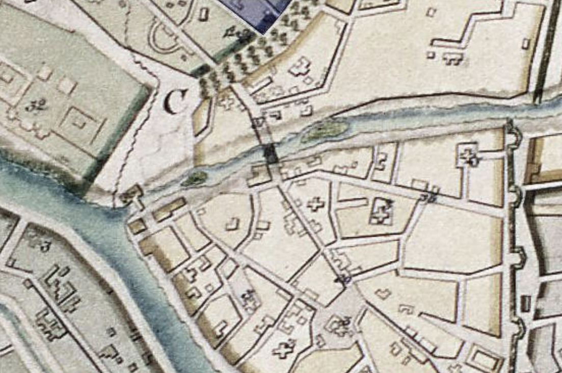 Мост на карте Москвы 1797 года. С сайта www.retromap.ru.