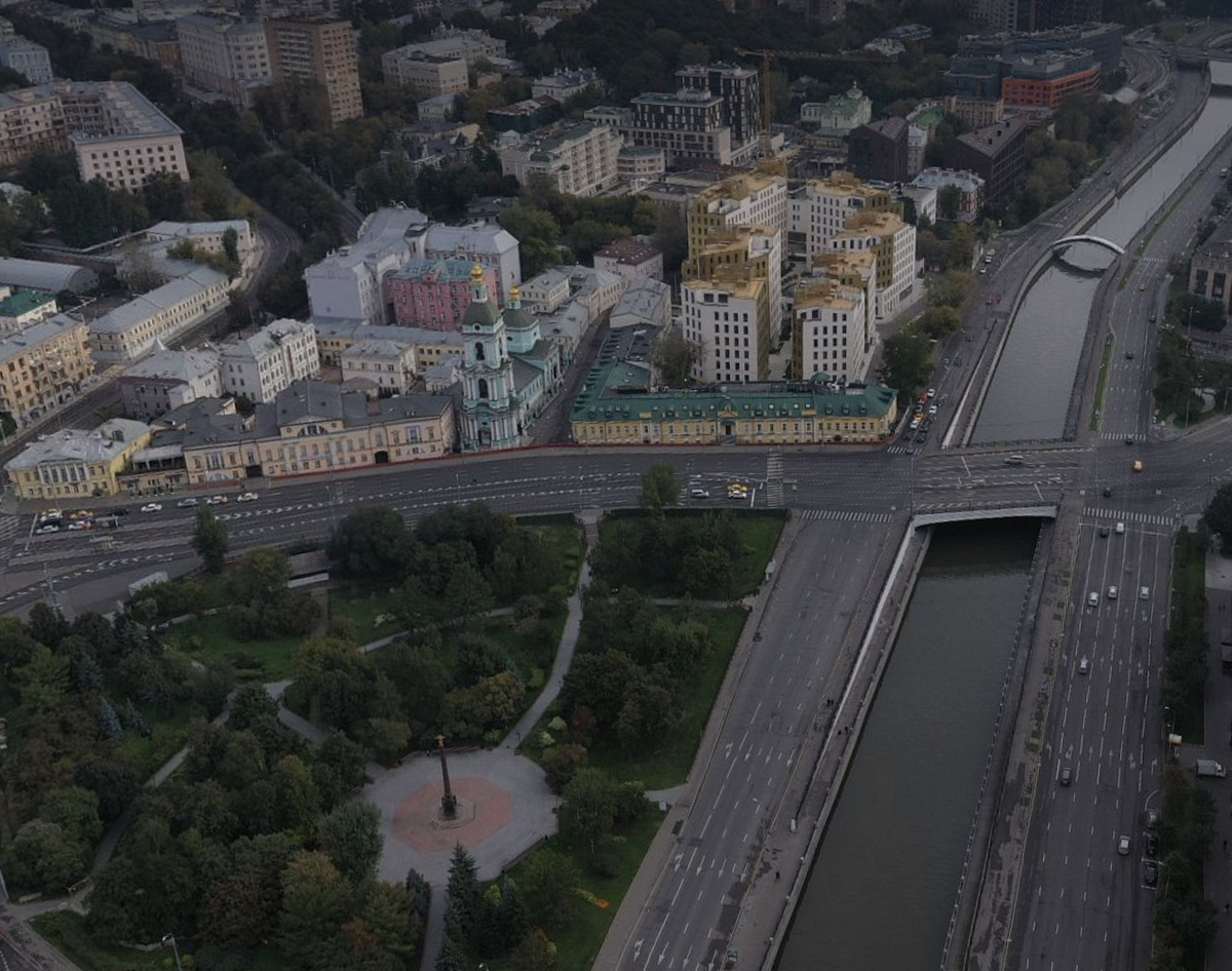 Астаховский мост (ближний) с высоты, 2021. Яндекс.Панорамы.