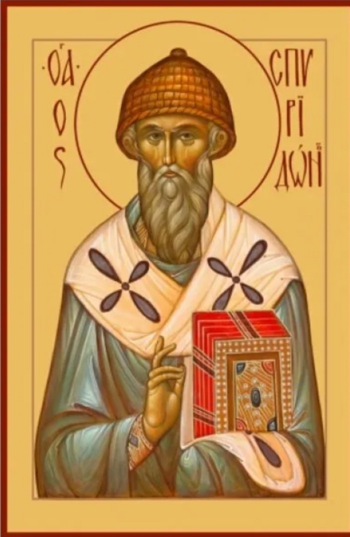 Вот такая икона Спиридона была у меня дома, под самым носом