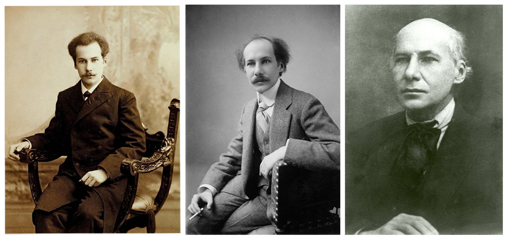 Андрей Белый (Борис Николаевич Бугаев), фотографии разных лет. 1900-е, 1912, начало 30-х.
