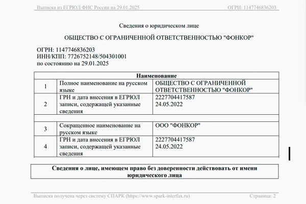 Выписка из ЕГРЮЛ. Фото © СПАРК