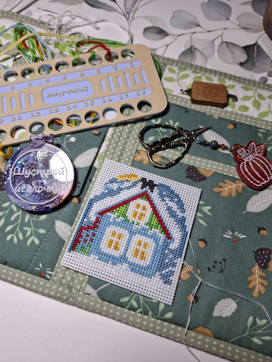 Прекрасный процесс вышивки ,новые аксессуары 