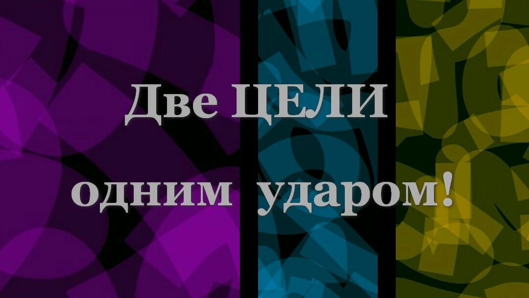 Две ЦЕЛИ одним ударом