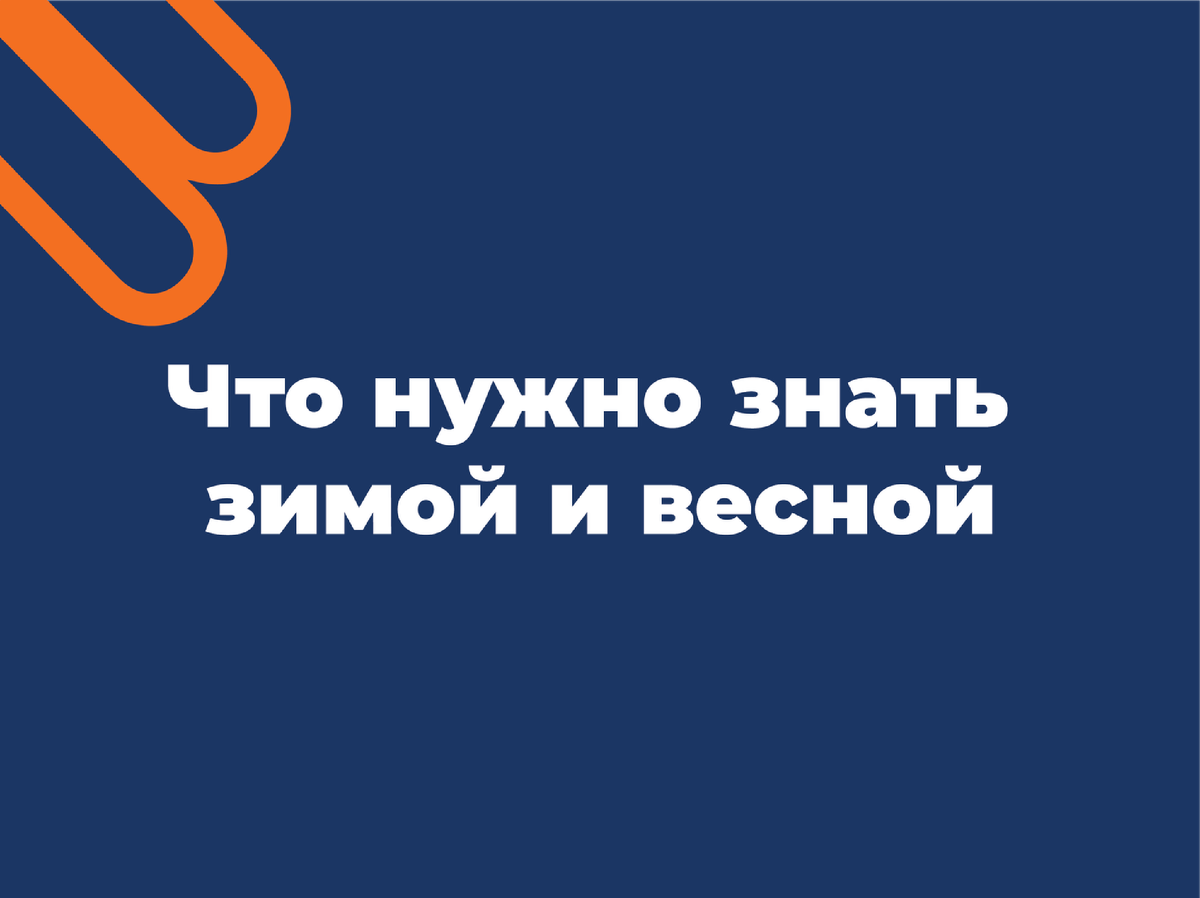 что нужно знать зимой и весной