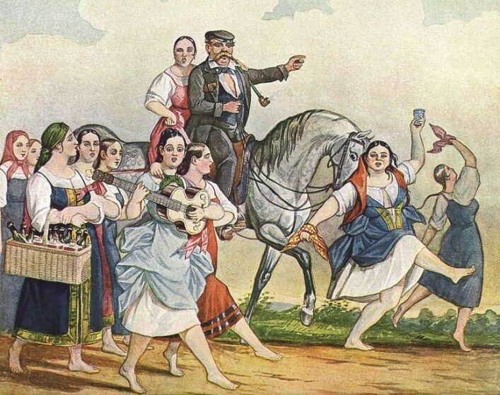 Гарем помещика. Худ. К. К. Гампельн. XIX век