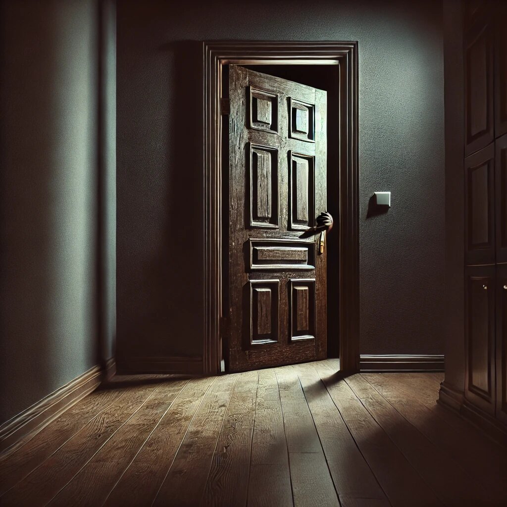 Я захлопнул дверь и отпрыгнул назад...