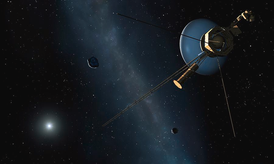 Voyager 1 покидает Солнечную систему (концепт). Источник: Science Photo Library
