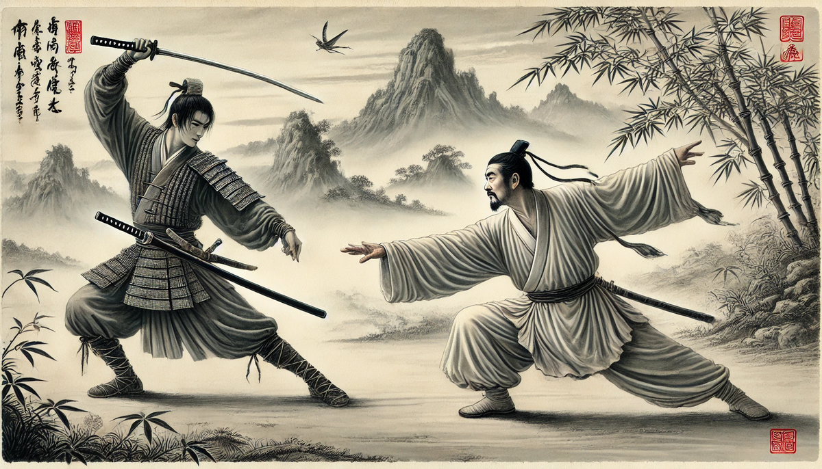 Японский воин против храброго китайца.