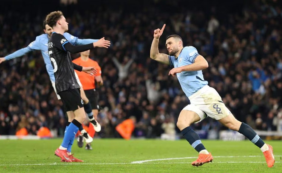 Матео Ковачич положил начало камбеку "Ман Сити" в а матче с "Брюгге". Фото: УЕФА
