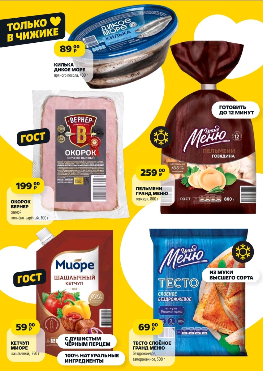 Электронный каталог товаров в Чижике.