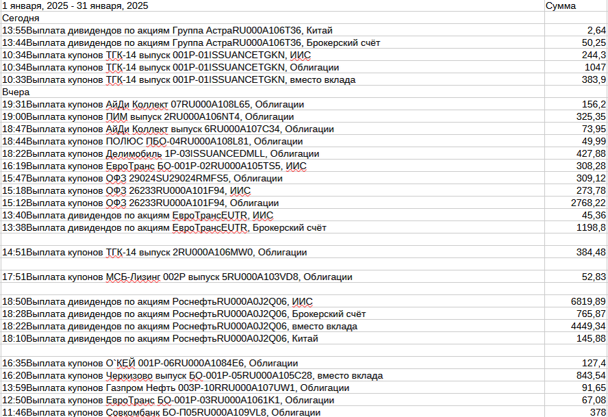 выплаты часть 1