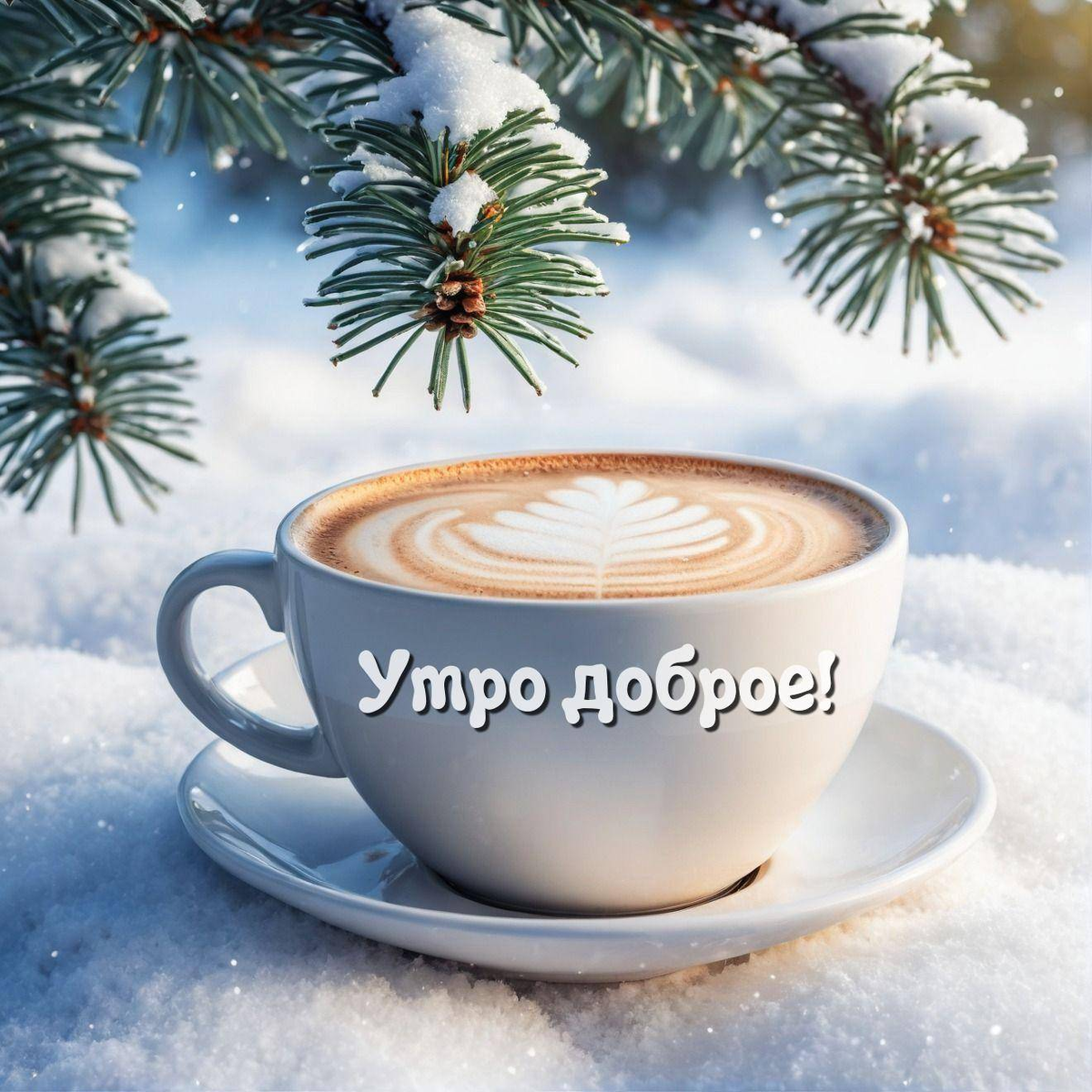 Старая открытка с добрым утром