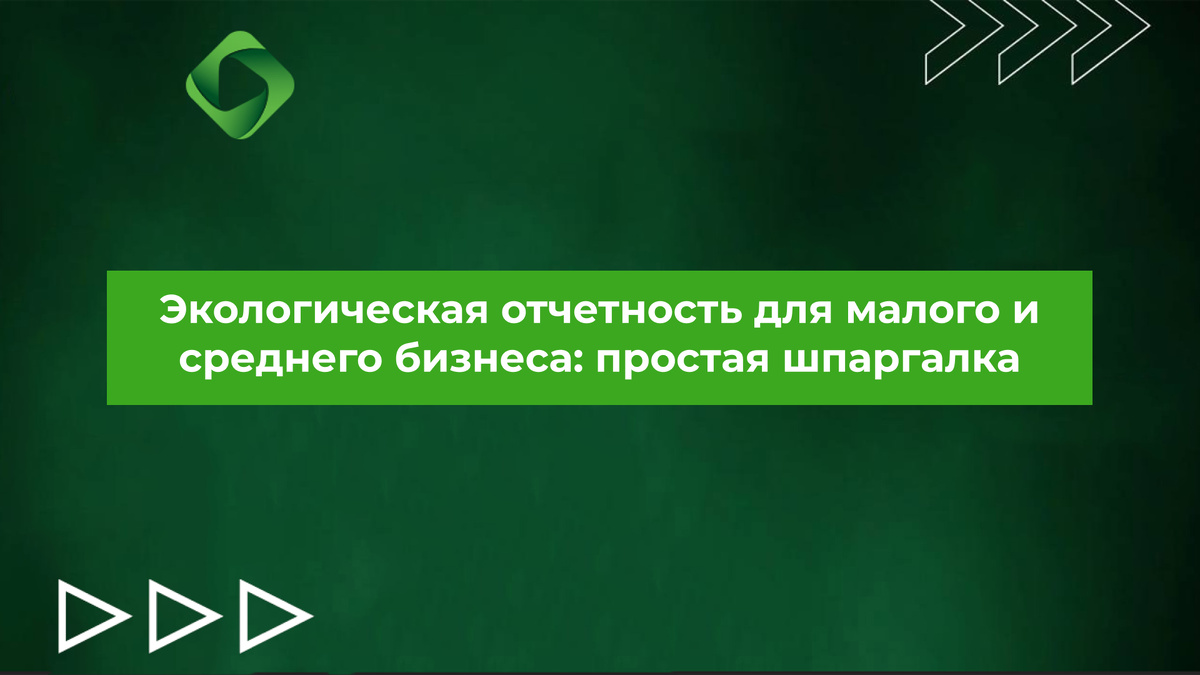 Экологическая отчетность для малого и среднего бизнеса: простая шпаргалка.