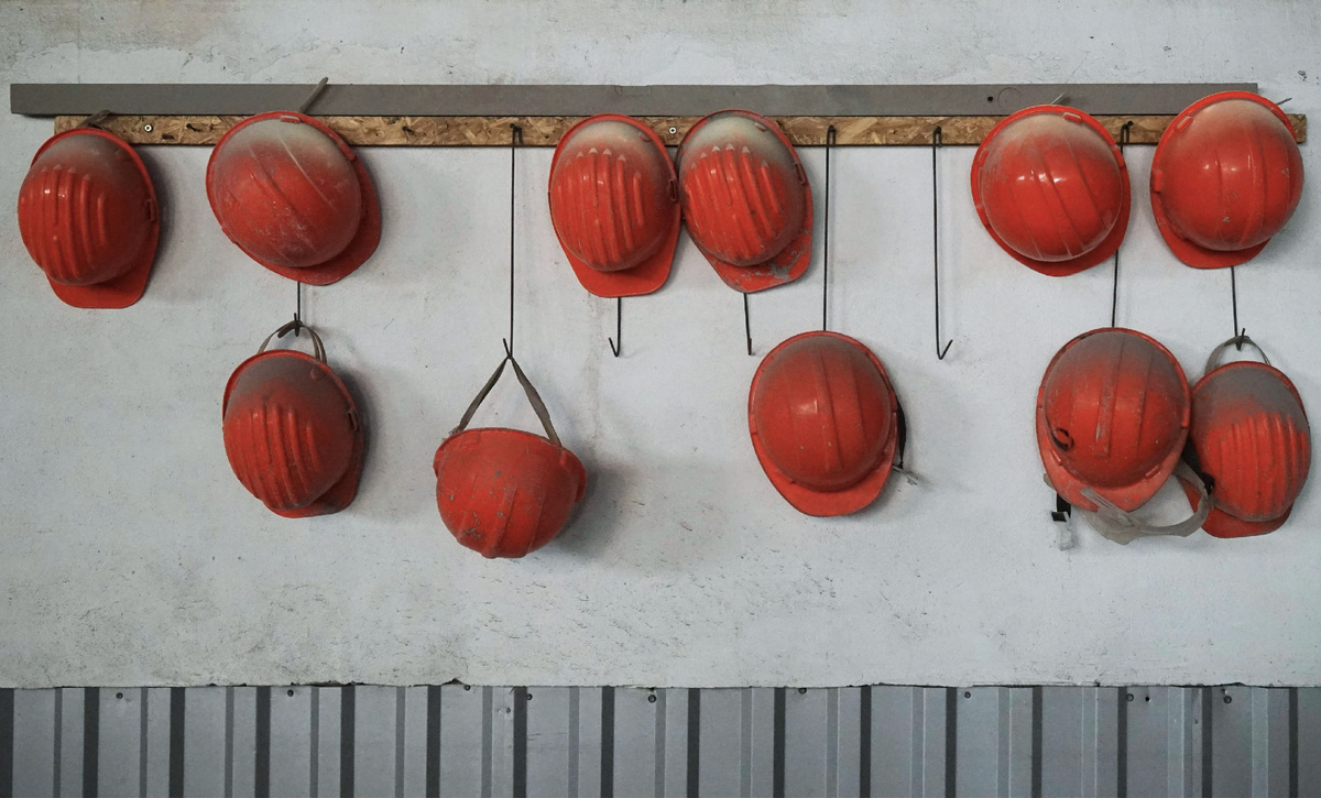 Каски рабочих © Sputnik/ Igor Zarembo