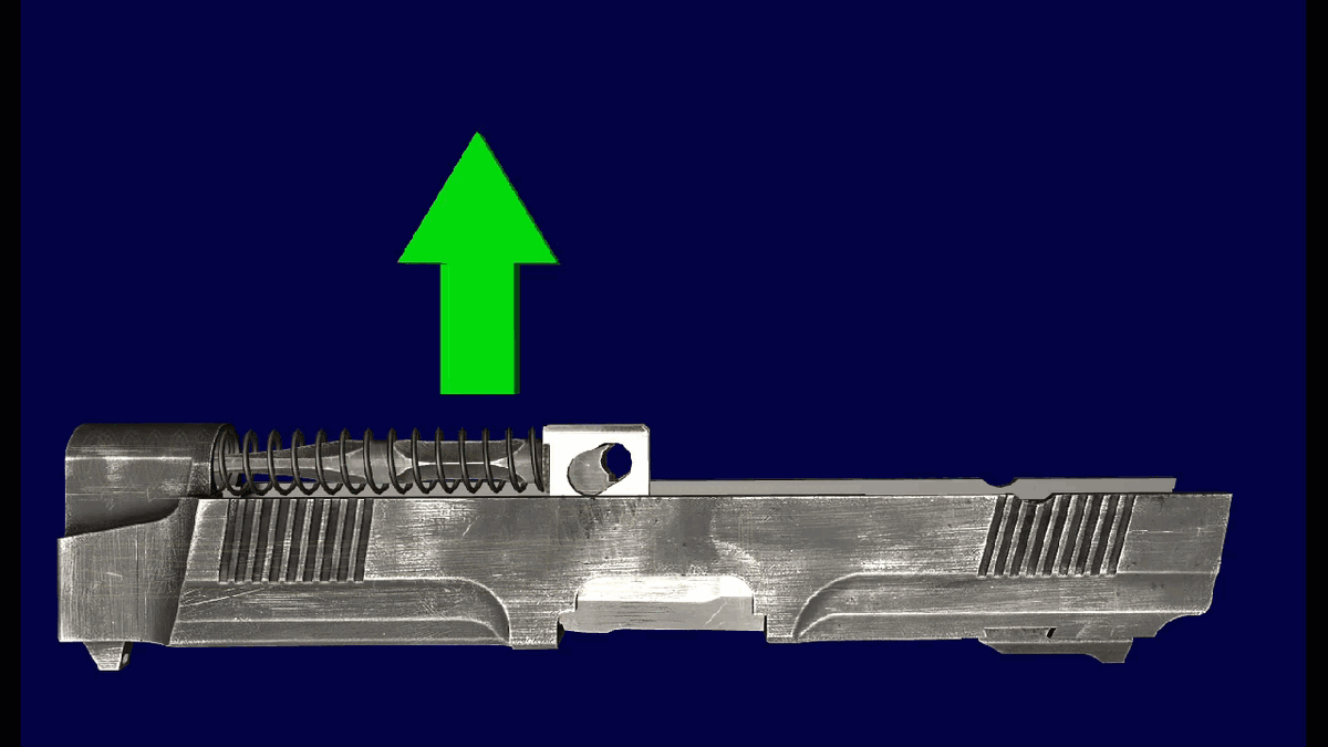 Отделение ствола со штоком и возвратной пружиной (World of Guns Gun Disassembly)