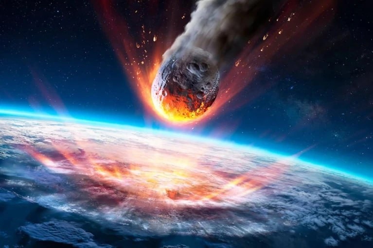 Астероид 2024 YR4 в представлении ИИ