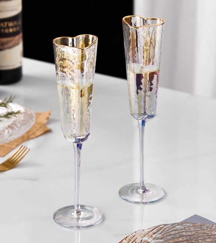 Бокалы флюте в форме сердечка - артикул на ВБ 231093922