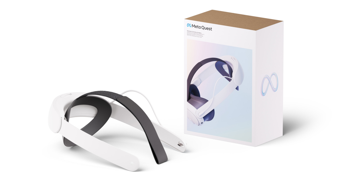 Регулируемое крепление с аккумулятором Elite Strap With Battery для Oculus Quest 3 / 3S (оригинал)