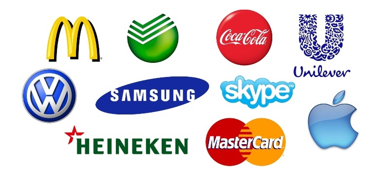 Примерами могут считаться любые графические, словесные, звуковые, изменяющиеся, экзотические и комбинированные обозначения. Примеры товарных знаков представлены на фото. 