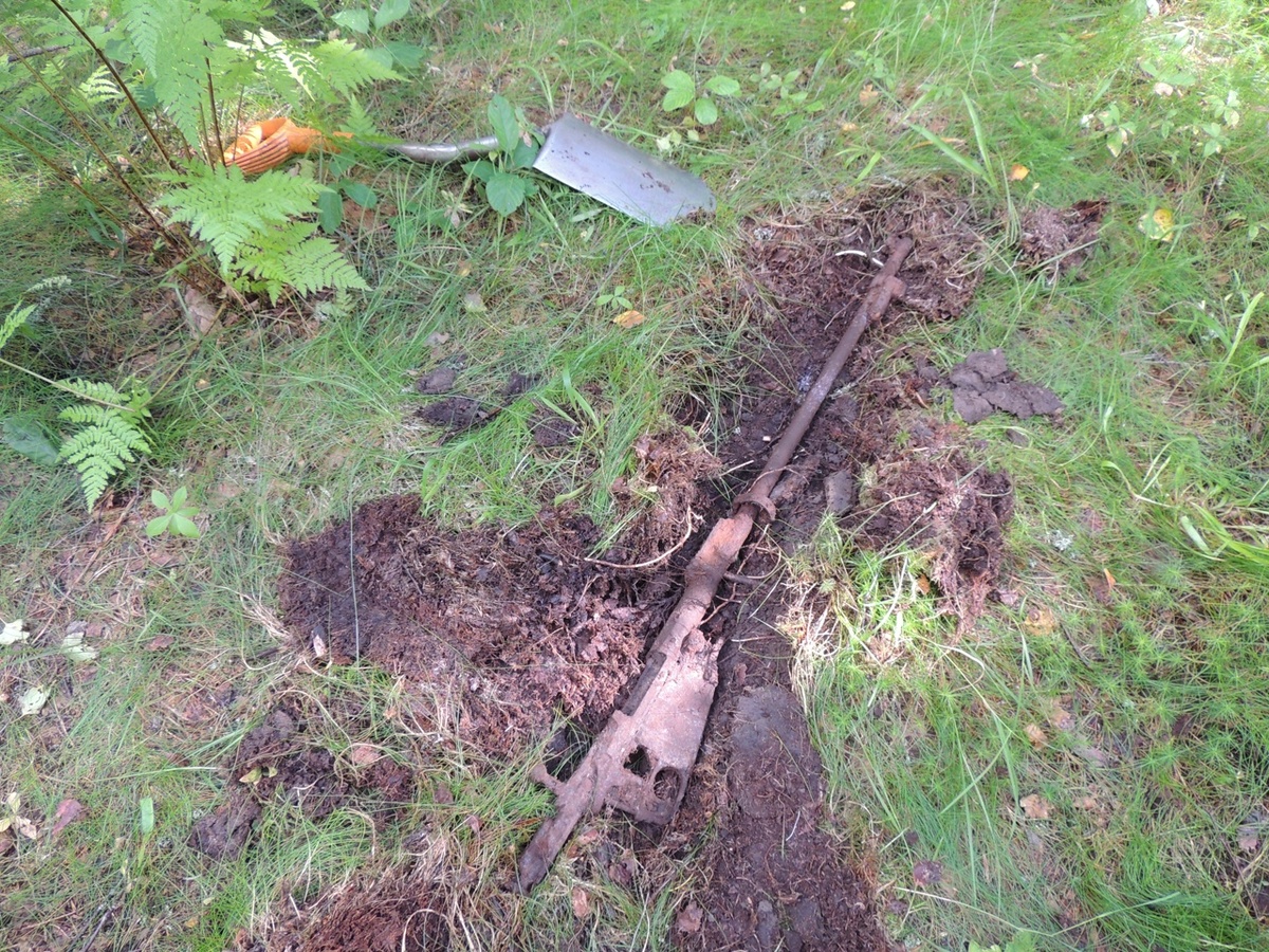 Винтовка финского солдата, оставшаяся на поле боя