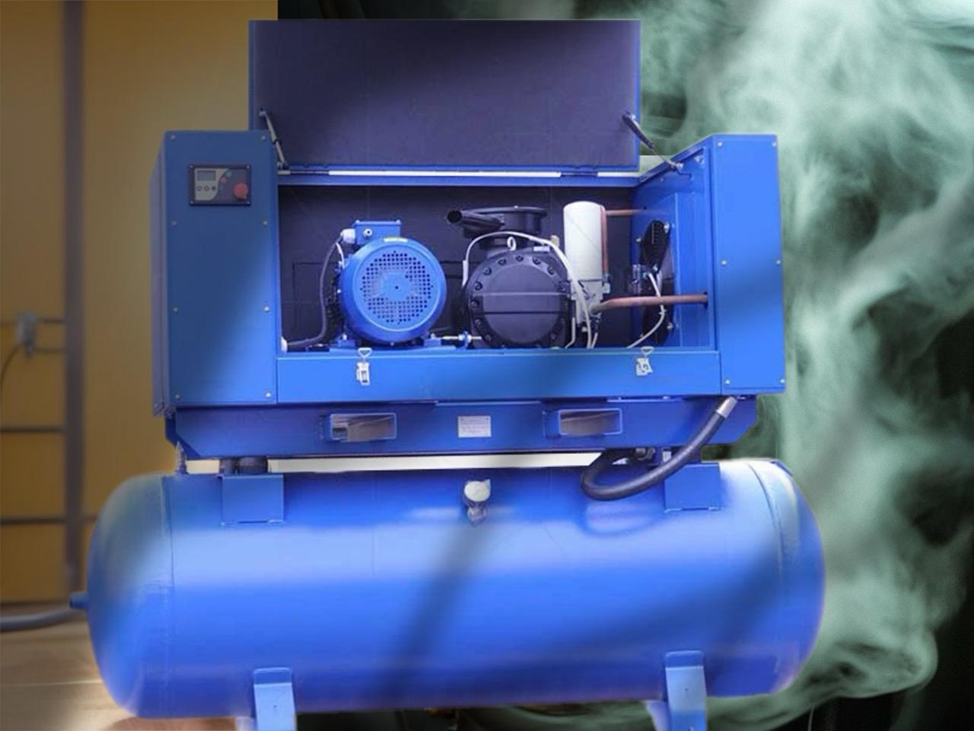 Рис. Задымление компрессора из-за неисправности.