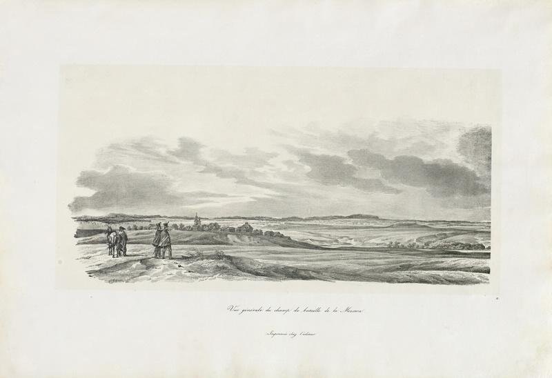 Вид Бородинского поля. Литография 1827-1833