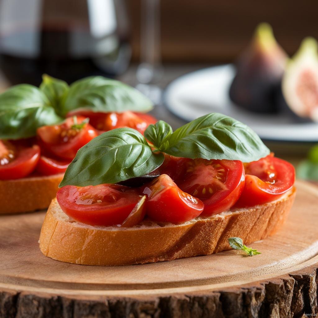 Брускетта с Томатами и Инжиром