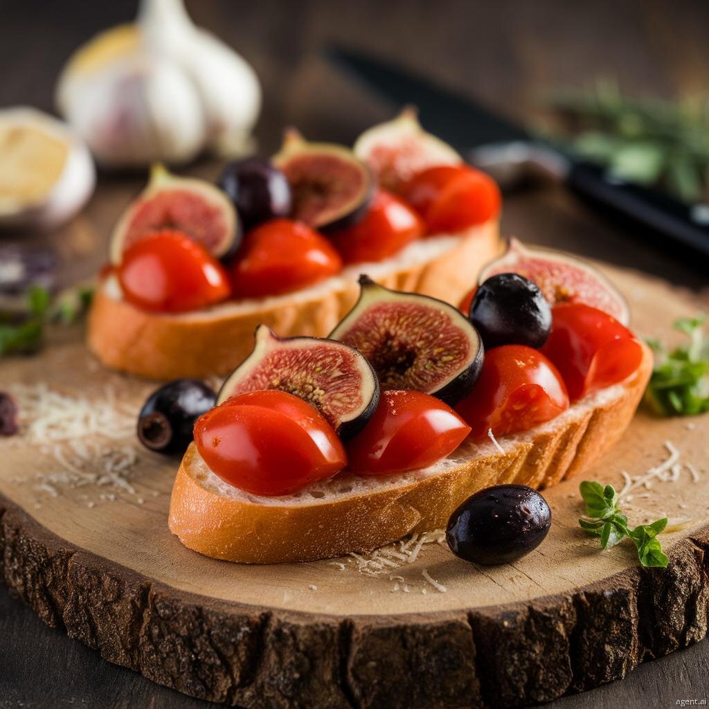 Брускетта с Томатами и Инжиром