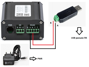 Схема подключения к ПК.