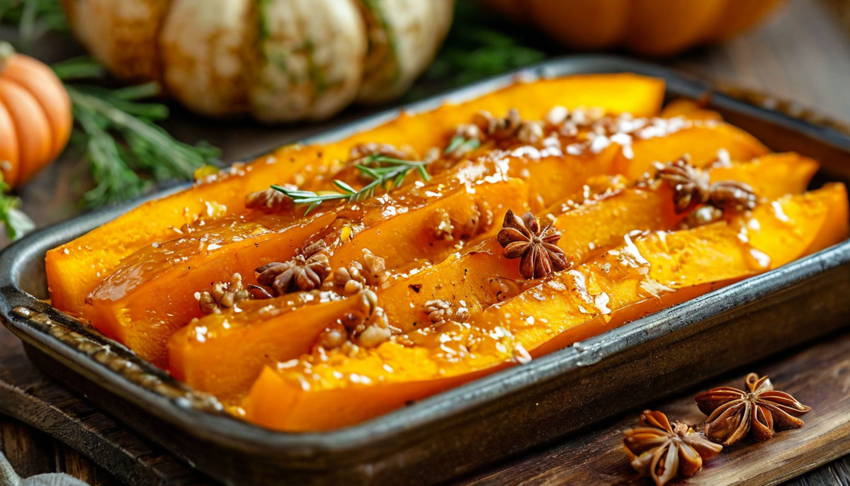 кусочки тыквы с медовым покрытием