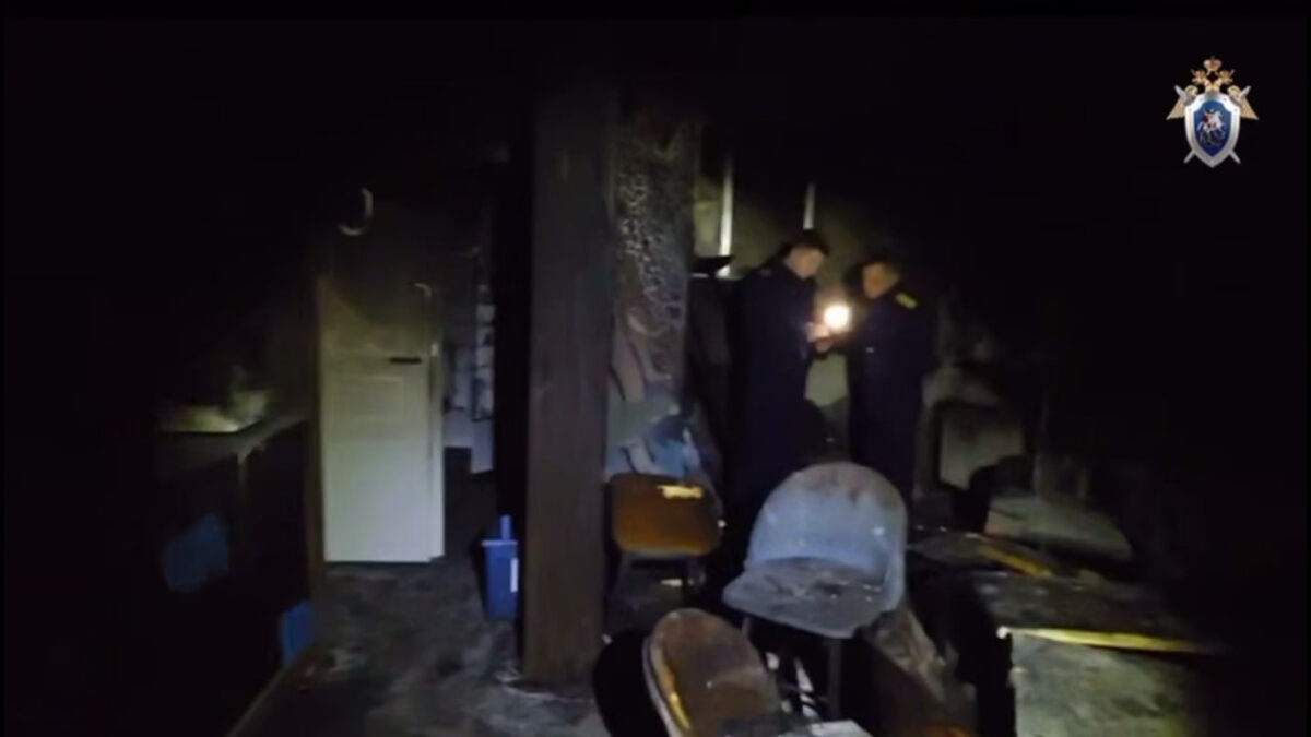    Кадры выгоревшей после поджога кофейни показали следователи в Воронеже СУ СК РФ по Воронежской области