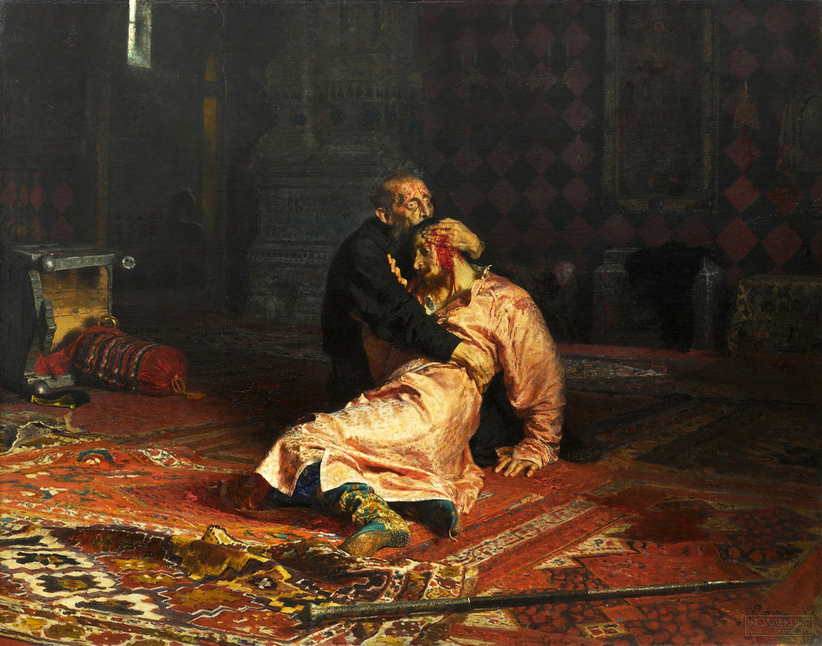«Иван Грозный и сын его Иван 16 ноября 1581 года», Илья Репин, 1883—1885 