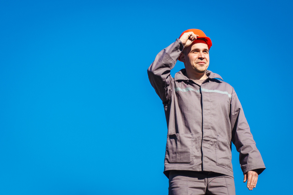 Рабочий в спецодежде