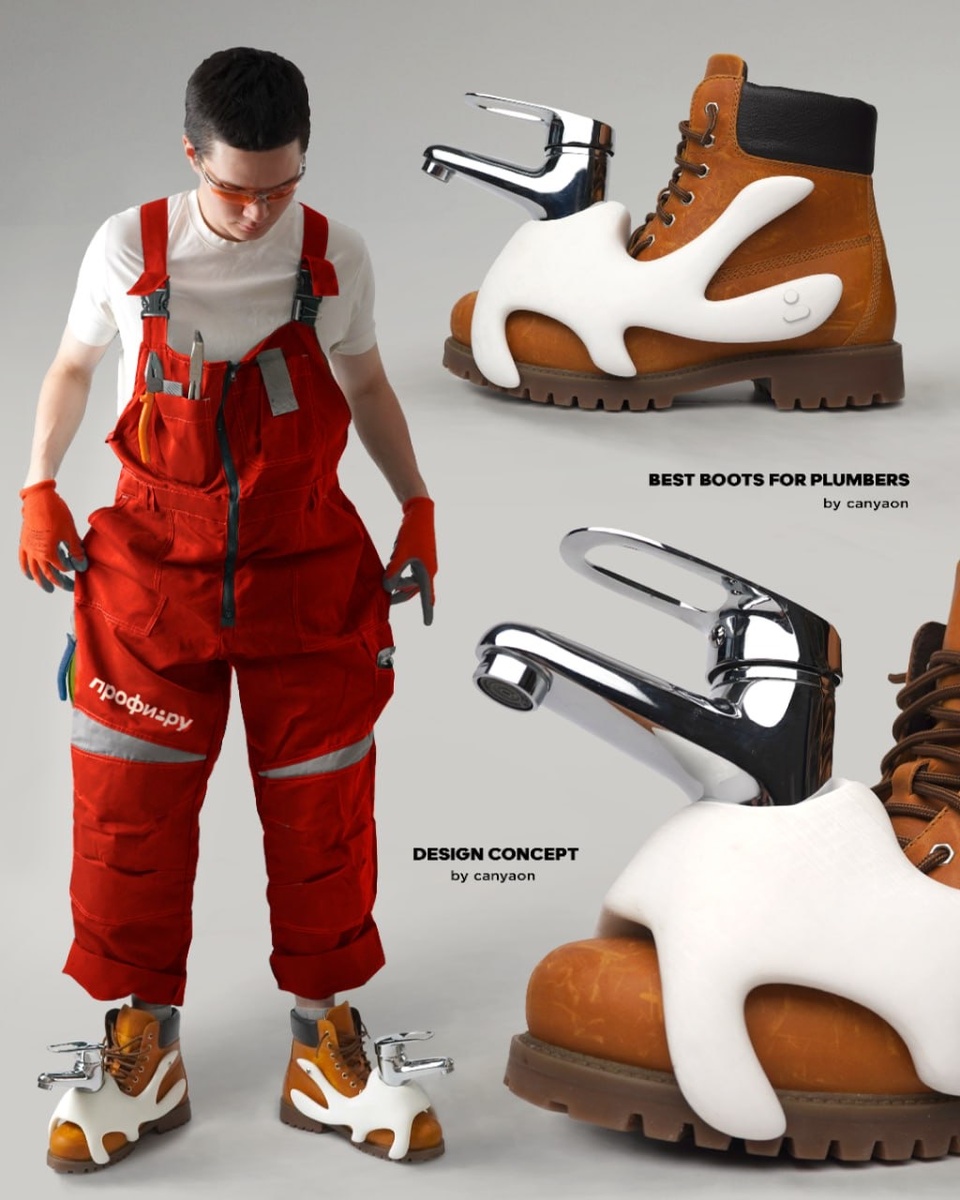 Дизайнер Александр Canyaon создал «ботинки для VIP-сантехников» 