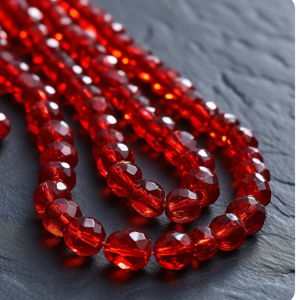 Примерно такие бусы были тогда на мне. Сгенерировано нейросетью