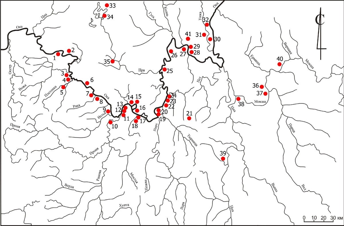 Рязано-окские могильники не имеют внешних признаков и открывались, как правило, случайно.