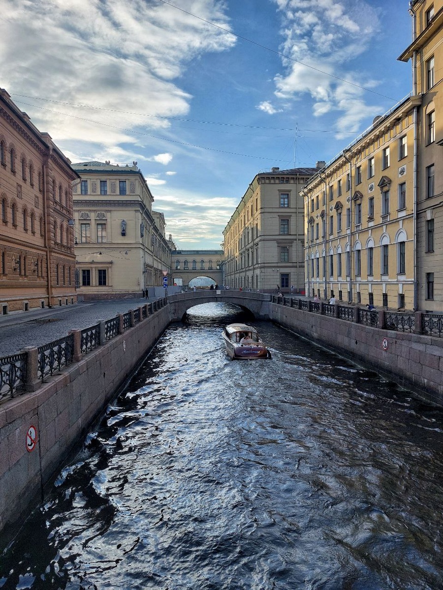 Зимняя канавка (слева от нее в двух минутах ходьбы Дворцовая площадь)