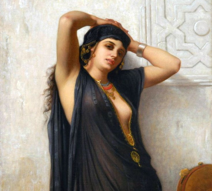Одалиска, худ. Charles Émile Hippolyte Lecomte