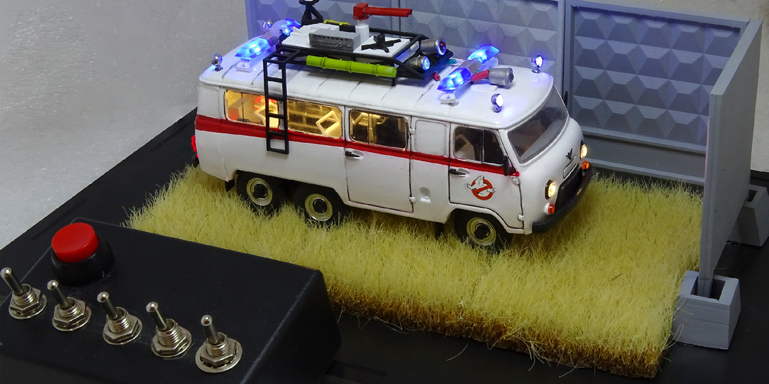 Экто-Буханка УАЗ-452К: Охотники за привидениями 👻 в СССР. Электрифицированный проект-диорама в масштабе 1:43