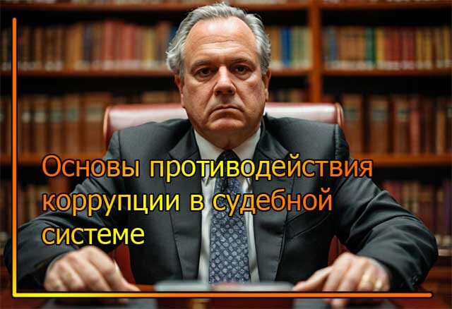    Основы противодействия коррупции (организационно-правовые) в судебной системе РФ. Изображение сгенерировано нейросетью.