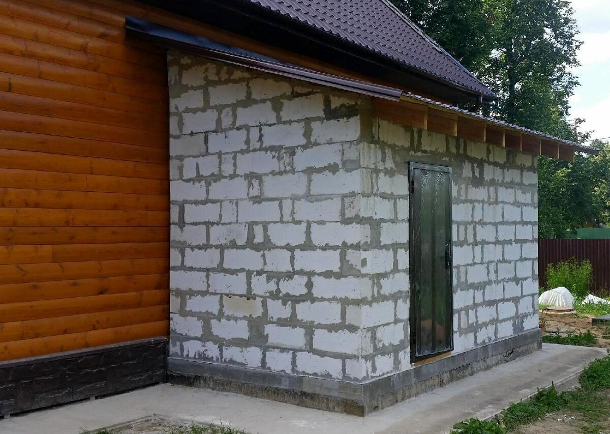 Пристройка к дому из пеноблоков