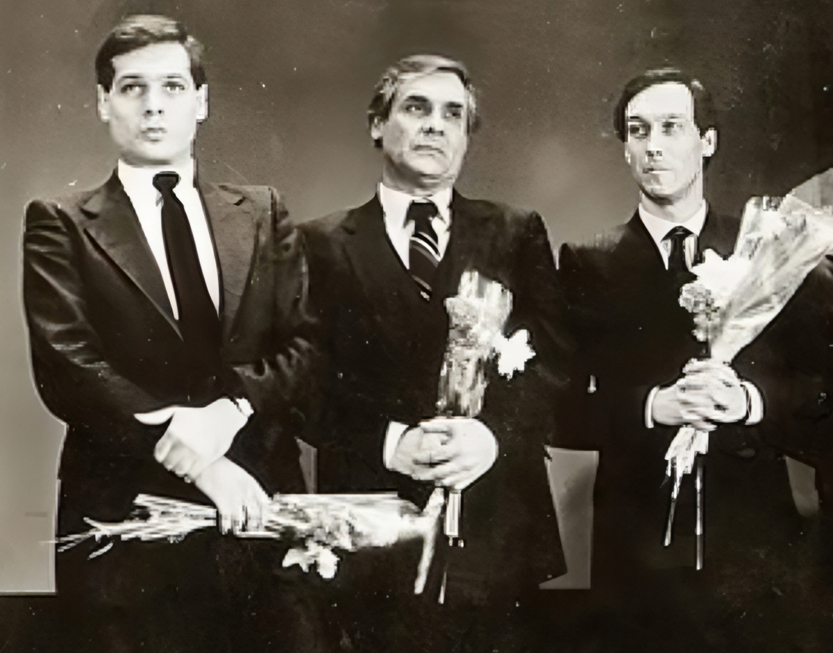 Игорь Янковский с отцом Ростиславом Янковским и дядей Олегом Янковским