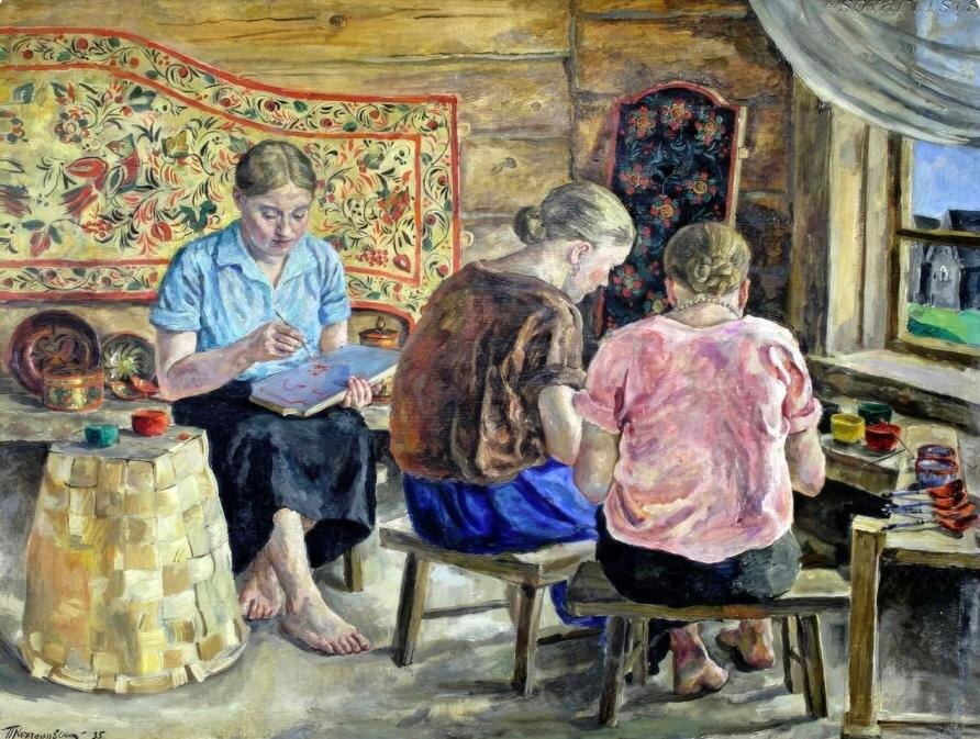 Пётр Кончаловский. «Лошкарницы». 1935