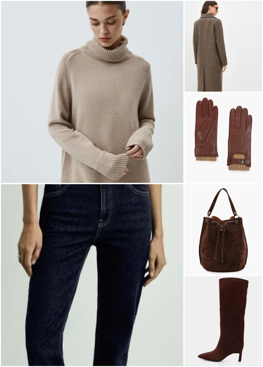 Пальто в мелкую клетку, крапинку, елочку, гусиную лапку весной и следующей осенью будут вновь в тренде. Если висит и пылиться, то новое не покупайте, а доставайте свое и обязательно носите. Этому образу очень нужны акценты — крупная брошь, массивные браслеты или серьги. 